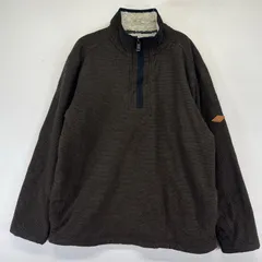 古着 オービス ORVIS フリース ニット ハーフジップ プルオーバー トレーナー アウトドア M  ブラウン系 メンズのサムネイル