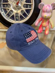 ポロラルフローレン USA フラグ スポーツ チノ 6パネル ベースボールキャップ ネイビー