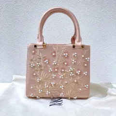 ◉ZARA◉ザラ　ハンドバッグ　チェーンバッグ　ショルダーバッグ　サテン風　刺繍　ビーズ　ピンク　2wayバッグ　ストラクチャードバッグ