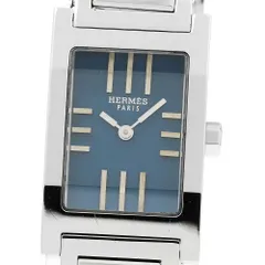 エルメス タンデム 腕時計 TA1.210 クオーツ ブルー文字盤 ステンレススチール レディース HERMES 【1-0261064】 HERMES - エルメス タンデム 腕時計 TA1.210 クオーツ ブルー文字盤