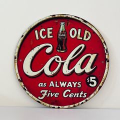 アメリカン雑貨 レトロ コカコーラ看板 丸型 - メルカリ