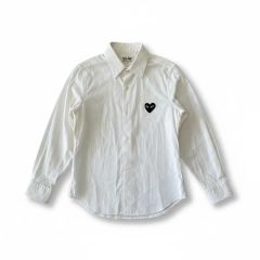 ✨美品✨ プレイコムデギャルソン 長袖シャツ ワンポイント黒ハート 