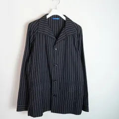 正規 Paul Smith ポールスミス 開襟 コットン ストライプ ジャケット 8026 日本製 紺 白 ネイビー ホワイト サイズ L 本物 2252Q★2