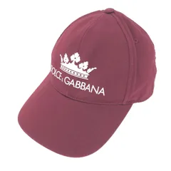 DOLCE&GABBANA ドルチェ&ガッバーナ キャップ  クラウンロゴプリント/サイズ57   コットン ボルドー ユニセックス / 241005008476のサムネイル