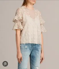ALLSAINTS シースルー レース トップス ブラウスのサムネイル