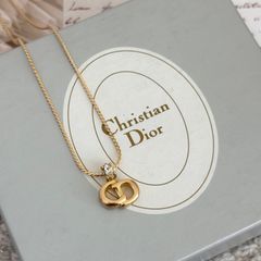 箱付き】【極美品】Dior✨ネックレスCDロゴラインストーン ゴールド