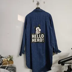 ミッキーマウス デニム ロング シャツ