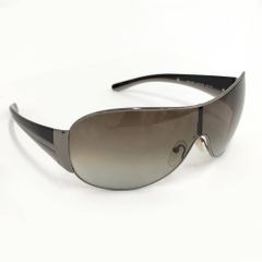 PRADA ミラー サングラス SPR51S ラウンド ダブルブリッジ シルバー