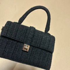 FERMANI ハンドバッグ イタリア製 ネイビー ゴールドショルダーベルト
