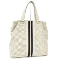 BALLY トートバッグ パンチングレザー アイボリー