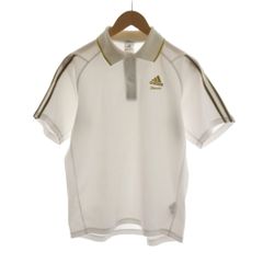 Adidas ホワイト ポロシャツ 03 アディダス adidas ポロシャツ 半袖 ロゴ S 白 ホワイト /AN68 □GY03