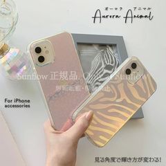 [신품 미사용]iPhone12 케이스 iPhone12Pro 케이스 iPhone11 iPhoneSE XR XS 한국 세련된 오로라 반짝반짝 투명 그라데이션 레오파드 타이거 CSJ509P018
