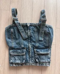 ZARA ザラ デニム クロップドトップス