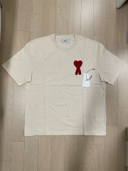 AMI アミ ビッグハート ロゴ Tシャツ 半袖 アイボリー ユニセックス M