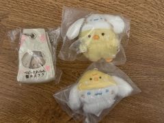 年代物◎サンリオミニガムマシーン3種◎バツ丸キティおさるのもんきち