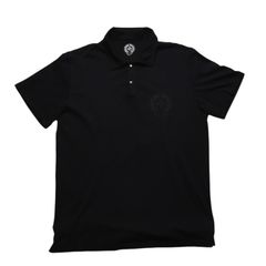 CHROME HEARTS ブラック ポロシャツ S Chrome Hearts - 極美品 CHROME HEARTS クロムハーツ ポロシャツ 半袖
