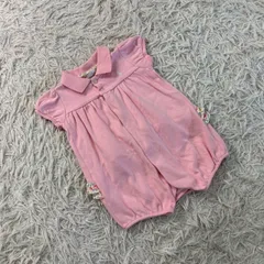 【訳ありセール】 Ralph Lauren（ラルフローレン） 半袖ロンパース 刺繍ポニー フリル 花柄 コットン100% ベビー 70サイズ 80サイズ 女の子