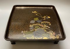 高井白陽 菓子器 漆工芸 菊蒔絵 お盆 箱付 Q1860 - メルカリ