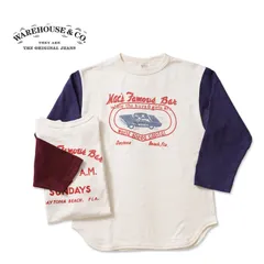WAREHOUSE ウエアハウス 7分袖 ベースボールT Lot.4800 "MAC'S FAMOUS BAR" 4800-MAC(26SS)のサムネイル