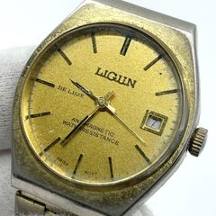 ヴィンテージ 70s LIGUN 手巻き腕時計 稼働品 昭和レトロ腕周り16cm 
