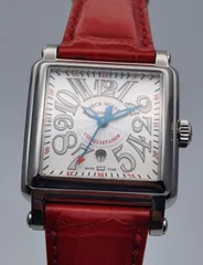 中古 フランクミュラー FRANCK MULLER コンキスタドール コルテス 10000LSC デイト SS シルバー文字盤 自動巻き レディース 腕時計のサムネイル