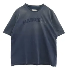 MAISON MARGIELA メゾンマルジェラ S50GC0685 四つタグ 1 10 ライン オーバーサイズ オーバーダイ ロゴ 半袖 Tシャツ ネイビー系 M【中古】のサムネイル