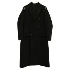 DIOR HOMME ディオールオム 17AW 533C335U3183 カシミヤ混 ウール ショルダー切替 ダブルブレスト コート ブラック系 46【中古】のサムネイル