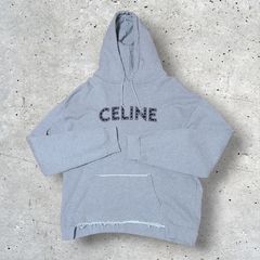 CELINE セリーヌ パーカー XXL グレー ゆったりサイズ 美品 スタッズ