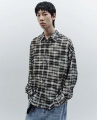 INSILENCE Garment Dye Check Shirt M - メルカリ