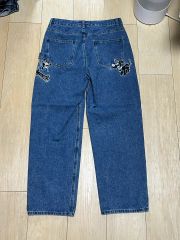 Atmark 刺繍デザイン デニムワイドパンツ - メルカリ