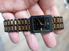 80s Vintage Seiko 腕時計 レクタン タンク 梨地文字盤 - メルカリ