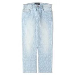 VERSACE ヴェルサーチ パンツ ライトブルー サイズ:29 | メドゥーサ金ボタン オールオーバーロゴ 5ポケット デニムパンツ | ボトムス ジーンズ ジーパン イタリア製【メンズ】【中古】のサムネイル