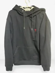 アミ スモール ハート ロゴ ブラック フードTシャツのサムネイル