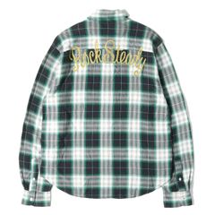 WACKO MARIA レーヨン 長袖 オンブレチェックシャツ L バック刺繍