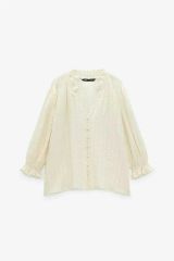 ZARA 2026新作 リボンディテール入りテクスチャー加エトップス s 