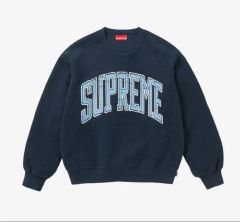 Supreme Crest Crewneck Navy XXL 櫻井優衣着用 - メルカリ