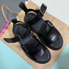 BIRKENSTOCK サンダル ミラノチャンキー 厚底 ブラック 38 - メルカリ