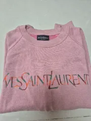 YVES SAINT LAURENT イヴ・サンローラン ピンク ロゴ スウェット 正規品のサムネイル