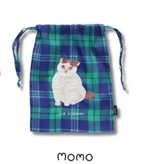 リクエスト商品　おまとめ２点セット　送料込み｜【松尾ミユキ】Back Cat socks｜靴下　くつ下｜Momo｜【松尾ミユキ / Matsuo Miyuki】Sheer Drawstring pouch｜シアー巾着ポーチ｜Momo