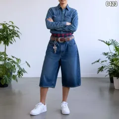 XS リーバイス インディゴ ウェスタン デニム シャツ ONE PIECEのサムネイル
