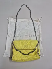 (送料無料※メルカリshop取引では対象外)STELLA McCARTNEY ステラ マッカートニー イェロー チェーン キルティング ショルダーバッグ