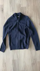 GIORDANO ジョルダーノ ネイビー ジップアップ ニット カーディガン M 95のサムネイル
