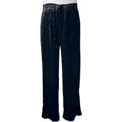 グッチ GUCCI GGストレッチベルベットデヴォレパンツ 864615 ブラック レーヨン メンズ パンツのサムネイル