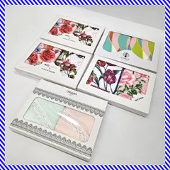新品未使用品 タオルハンカチセット 5箱おまとめ エフエムジー&ミッション SOMEA 池内友禅 ジュンコシマダ 日比谷花壇 近沢レース 花柄 フラワー 各2枚入りのサムネイル