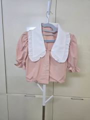 treat urself トリート バレエコアクロップドサマーブラウス ピンク 