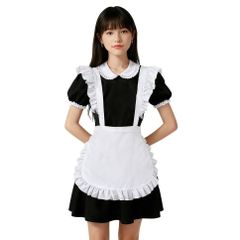 VitalBloom レース付きフリルエプロン ホワイト L - メルカリ