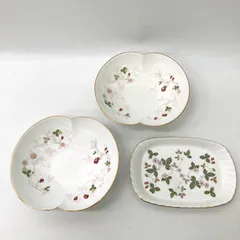 【Wedgwood】ウェッジウッド 皿 ワイルドストロベリー マリアージュボール スパイラルトレイ 三枚セット☆