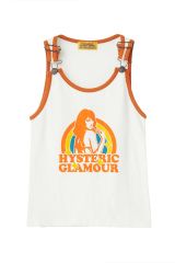 HYSTERIC GLAMOUR タンクトップ ホワイト オレンジ - メルカリ