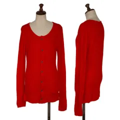ヨウジヤマモト ファムYohji Yamamoto FEMME ウールニットカーディガン 赤2のサムネイル