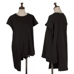 ヨウジヤマモト ファムYohji Yamamoto FEMME アシンメトリーフレンチスリーブカットソー 黒2のサムネイル